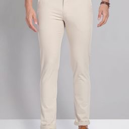 AD By Arvind Men Flat-Front Mid-Rise Slim Fit Chinos-picture-3