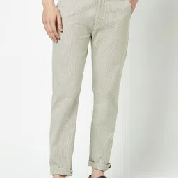 Crimsoune Club Men Checked Urban Slim Fit Chinos Trousers-image-38