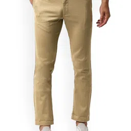 Basics Men Slim Fit Cotton Chinos Trousers-picture-31