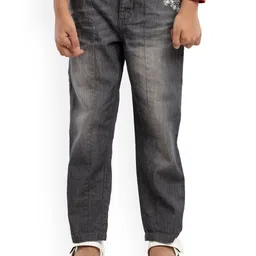 UNDER FOURTEEN ONLY Girls Grey Straight Fit Light Fade Jeans-image-16