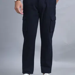 SILISOUL Men Smart Cotton Cargos Trousers-image-16