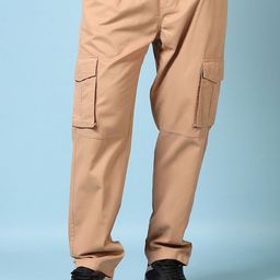 V-Mart Men Cotton Regular Fit Mid-Rise Cargos Trousers-picture-14