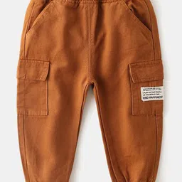StyleCast Boys Brown Mid-Rise Cotton Joggers Trousers-picture-46
