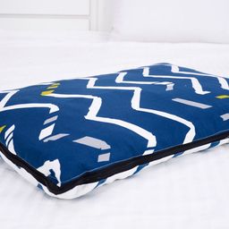 divine casa Blue Depth Broken Chevron 120 GSM Pocket Portable Single Comforter for Travel-picture-20