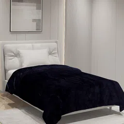 Monte Carlo Navy Blue AC Room 233 GSM Single Bed Blanket-picture-29