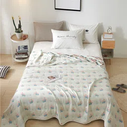 JC HOME Blue & Pink Summer 350 GSM Double Bed Blanket-picture-39