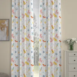 ROSARA HOME Set Of 2 Yellow & White Printed Regular Door Curtains-picture-32