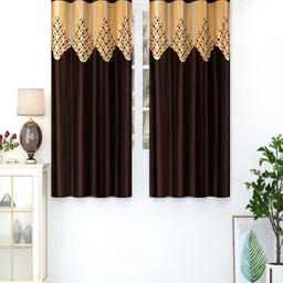 Homefab India Coffee Brown Set of 2 Window Curtain-picture-19