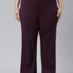 Go Colors Women Flared High-Rise Trousers-picture-30