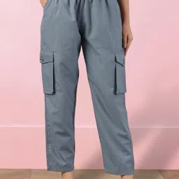 FITHUB Women Straight Fit High-Rise Trousers-picture-12