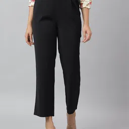 Latin Quarters Women Straight Fit High-Rise Trousers-picture-46