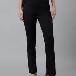 Xpose Women Comfort Slim Fit High-Rise Trousers-picture-41