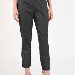 FLOREOS Women Embroidered Relaxed Easy Wash Cigarette Trousers-image-74