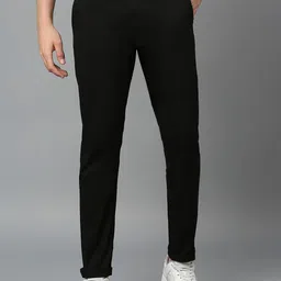 Harvard Men Black Classic Mid-Rise Easy Wash Trousers-image-91