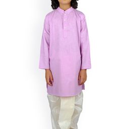 Sethukrishna Boys Purple and White Pure Cotton Kurta with Dhoti Pant-picture-29