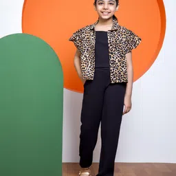 NEUDIS Girls Animal Printed Shirt With Trousers-image-98