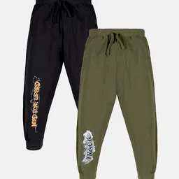 KiddoPanti Boys Pack Of 2 Pure Cotton Joggers-picture-27
