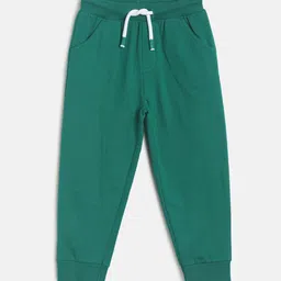 MINI KLUB Infant Boys Green Solid Pure Cotton Joggers-picture-15