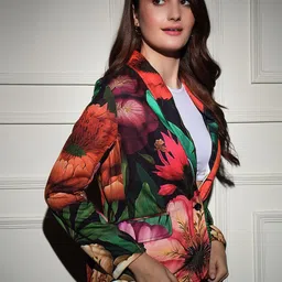 BAESD Printed Slim-Fit Single Breasted Blazer image 5