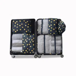 HOUSE OF QUIRK Set of 7 Printed Travel Organizer Bag image 2