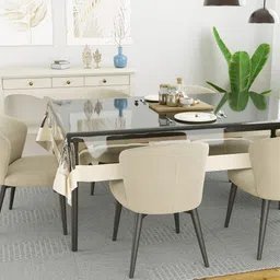 clasiko ClasikoCream Coloured & Transparent Solid Table Covers image 2