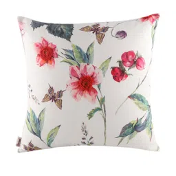 Home White & Pink Set of 2 Floral Square Cushion Covers image 2