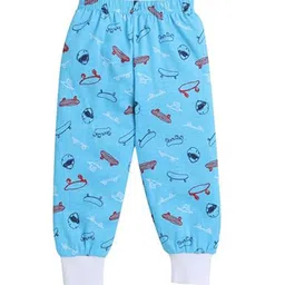 EIO Kids Pack Of 5 Conversational Printed Cotton Mid Rise Joggers image 4