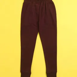 NUSYL Kids Burgundy & Green Printed Joggers image 2
