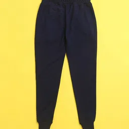 NUSYL Kids Navy Blue Printed Jogger image 2
