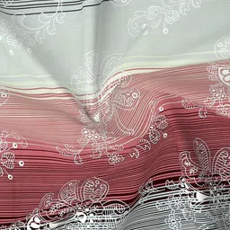 RD TREND Mroon & Green Printed 210 TC Pure Cotton Fitted King Bedsheet & 2 Pillow Covers image 2