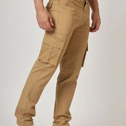 AMSWAN Men Low-Rise Cargos Trousers image 4
