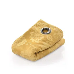 Saral Home Yellow Set of 2 Black Out Long Door Curtain image 2