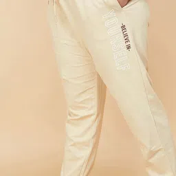 max Plus Size Women Typography Printed Pure Cotton Mid Rise Joggers image 4