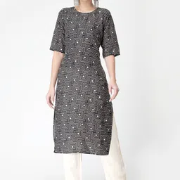 7Threads Pack Of 2 Geometric Printed Kurta With Trousers image 2