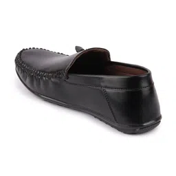 FAUSTO Men Black Casual Slip-On Loafers image 3