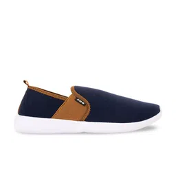 Khadims Men Navy Blue Colourblocked Slip-On Sneakers image 2