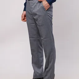 Raymond Self-Design Slim-Fit Formal Trousers image 3