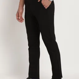 Turtle Men Black Relaxed Skinny Fit Trousers image 3