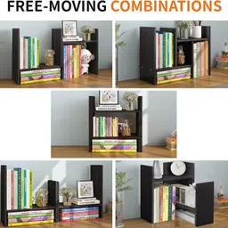 enigmatic woodworks H Shape Wooden Book Shelf for Kids, Study & Living Room Engineered Wood Open Book Shelf image 5