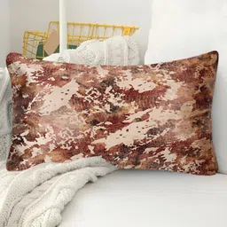 Tesmare Brown 2 Pcs Abstract Velvet Rectangle Cushion Covers image 4