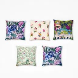 SEJ by Nisha Gupta Unisex Pink Cushion Covers image 5