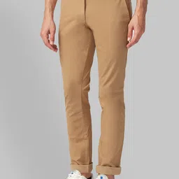 Parx Men Khaki Regular Fit Solid Trousers image 2