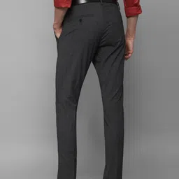 Louis Philippe Sport Men Checked Mid-Rise Slim Fit Trousers image 4