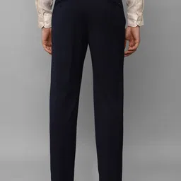 Luxure by Louis Philippe Men Plain Flat-Front Slim Fit Formal Trousers image 3