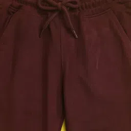 NUSYL Kids Burgundy Solid Joggers image 3