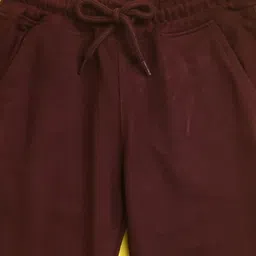 NUSYL Kids Burgundy Solid Joggers image 2