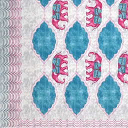 Kuber Industries Pink & White 160 TC Cotton King Bedsheet with 2 Pillow Covers image 3