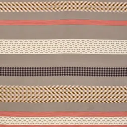 Bromwick Brown & Beige Geometric 250 TC King Double Bedsheet With 2 Pillow Covers image 3