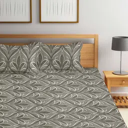 Arrabi Pack Of 2 Printed 300 TC King Bedsheet with 2 Pillow Covers image 4