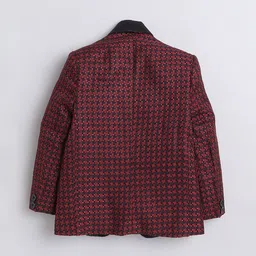 Jeetethnics Boys Self Design Single-Breasted Silk Cotton 5-Piece Party Suit image 2